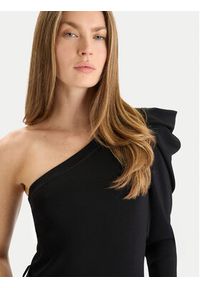 TwinSet - TWINSET Sweter 252AT3011 Czarny Slim Fit. Kolor: czarny. Materiał: wiskoza #4