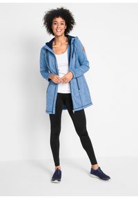 bonprix - Długa bluza rozpinana z polaru. Typ kołnierza: kaptur. Kolor: niebieski. Materiał: polar. Długość: długie #2