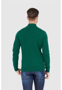 Aeronautica Militare - AERONAUTICA MILITARE Zielony sweter męski z suwakiem. Kolor: zielony. Materiał: bawełna