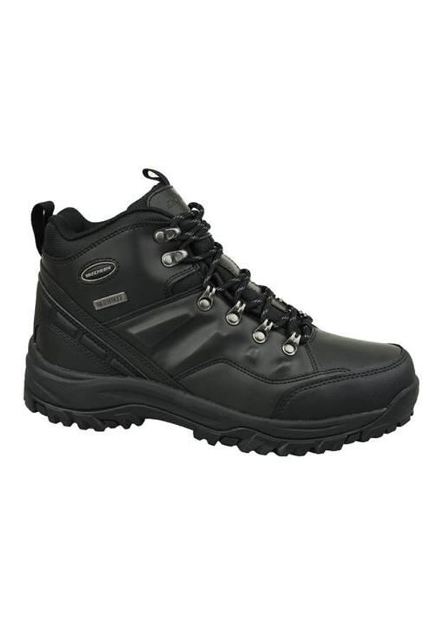 skechers - Buty trekkingowe męskie Skechers Relment. Zapięcie: sznurówki. Kolor: czarny. Materiał: tkanina, materiał, skóra, syntetyk. Szerokość cholewki: normalna