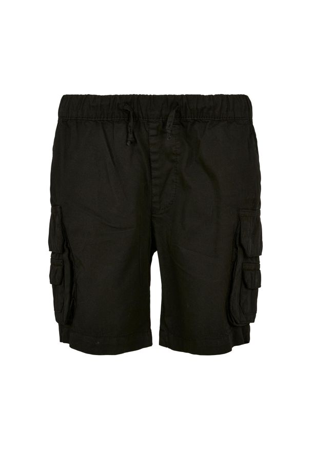 Urban Classics - Chłopięce Spodenki Cargo Z Podwójną Kieszenią. Kolor: czarny. Sport: turystyka piesza