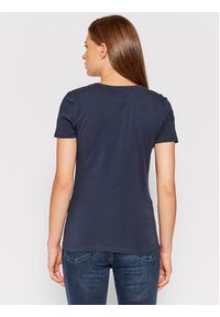 Tommy Jeans T-Shirt Tjw Skinny Stretch DW0DW09197 Granatowy Slim Fit. Kolor: niebieski. Materiał: bawełna