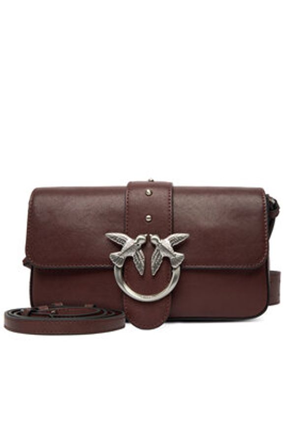 Pinko - PINKO Torebka Love One Slouchy Zip Mini AI 25-26 PLTT 105345 A2JG Brązowy. Kolor: brązowy. Materiał: skórzane