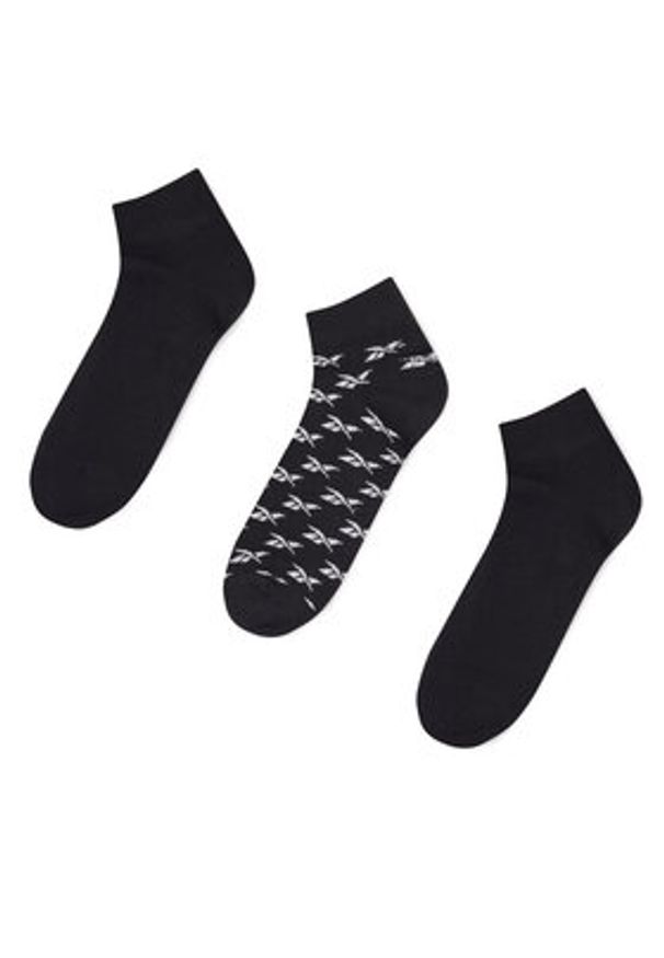 Reebok Zestaw 3 par niskich skarpet unisex CL FO Ankle Sock 3P GG6675 Czarny. Kolor: czarny. Materiał: bawełna