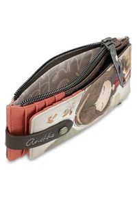 Brązowe Damskie Etui Na Karty Anekke Muse. Kolor: brązowy. Materiał: materiał #2
