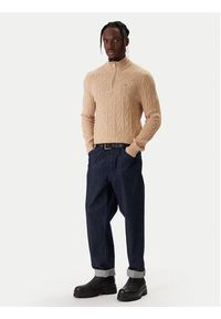 GANT - Gant Sweter 8050260 Beżowy Regular Fit. Kolor: beżowy. Materiał: wełna #3