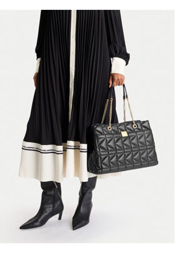 Karl Lagerfeld - KARL LAGERFELD Torebka A4W30085 Czarny. Kolor: czarny. Materiał: skórzane