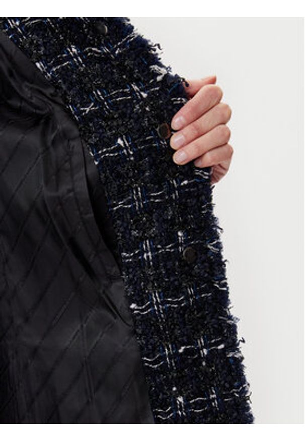 Karl Lagerfeld Jeans Płaszcz przejściowy A1W15022 Granatowy Regular Fit. Kolor: niebieski. Materiał: syntetyk