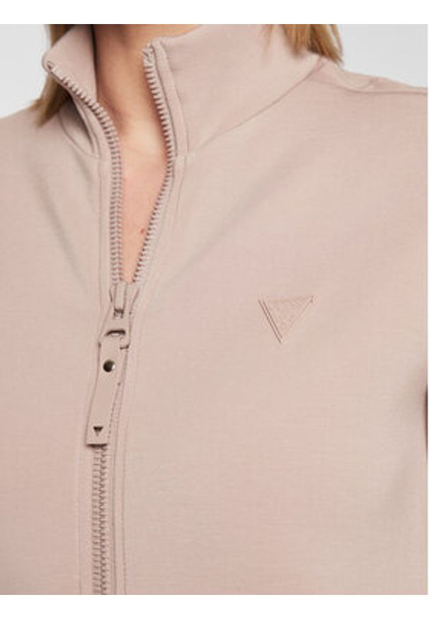 Guess Bluza New Allie Scuba V2YQ17 K7UW2 Beżowy Regular Fit. Kolor: beżowy. Materiał: wiskoza