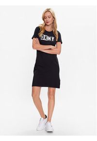 DKNY Sport Sukienka codzienna DP2D4261 Czarny Classic Fit. Okazja: na co dzień. Kolor: czarny. Materiał: bawełna. Typ sukienki: proste, sportowe. Styl: casual, sportowy #3