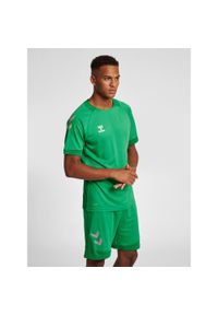 Poliester jersey Hummel Lead. Kolor: zielony. Materiał: jersey, poliester