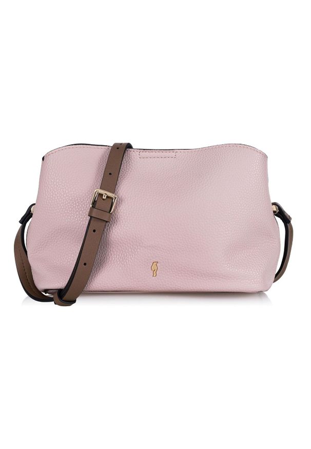Ochnik - Różowa torebka damska z paskiem. Kolor: różowy. Rodzaj torebki: na ramię