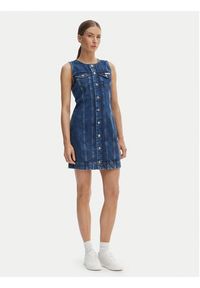 Calvin Klein Jeans Sukienka jeansowa LV047F761G Granatowy Slim Fit. Kolor: niebieski. Materiał: bawełna #2