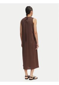 Weekend Max Mara Sukienka codzienna Ricordo 2615621022 Brązowy Regular Fit. Okazja: na co dzień. Kolor: brązowy. Materiał: bawełna. Typ sukienki: proste. Styl: casual #4