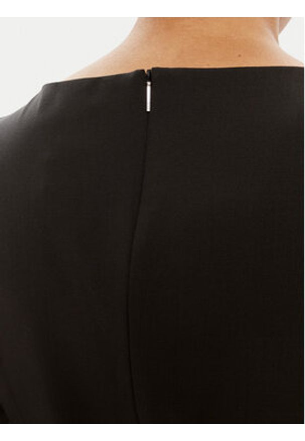 BOSS - Boss Sukienka codzienna Daleah 50490041 Czarny Slim Fit. Okazja: na co dzień. Kolor: czarny. Materiał: wełna. Typ sukienki: proste. Styl: casual