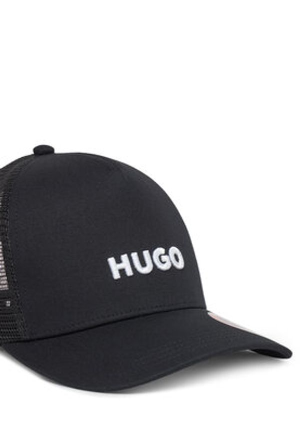 Hugo - HUGO Czapka z daszkiem Marsel-Trucker 50535942 Czarny. Kolor: czarny. Materiał: materiał, bawełna
