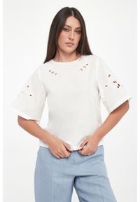 Weekend Max Mara - T-shirt damski ażurowy Targa WEEKEND MAX MARA. Wzór: ażurowy #5