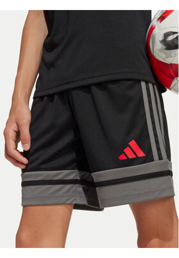Adidas - adidas Szorty sportowe Squadra 25 JN4448 Czarny Regular Fit. Kolor: czarny. Materiał: syntetyk. Styl: sportowy