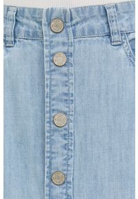 Guess spódnica jeansowa maxi rozkloszowana. Kolor: niebieski. Materiał: jeans #4