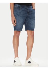 Armani Exchange Szorty jeansowe XM000073 AF13089 MB002 Granatowy Slim Fit. Kolor: niebieski. Materiał: bawełna