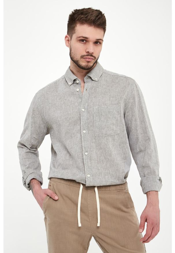 JOOP! Jeans - Koszula męska z lnem Hali26-W JOOP! JEANS. Materiał: len