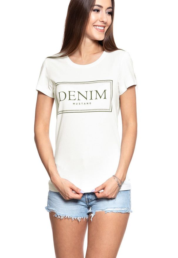 Mustang - MUSTANG T SHIRT DAMSKI Alexia C Print 1009054 2020. Wzór: nadruk