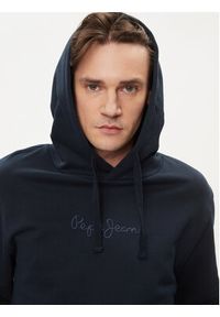 Pepe Jeans Bluza Joe Hoodie PM582573 Granatowy Regular Fit. Kolor: niebieski. Materiał: bawełna #4