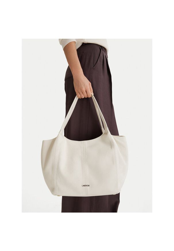 Torebka Lasocki. Kolor: kremowy