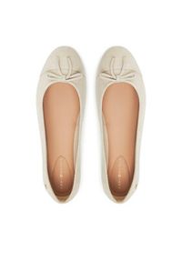 TOMMY HILFIGER - Tommy Hilfiger Baleriny Toe Cap Suede Ballerina FW0FW08909 Beżowy. Kolor: beżowy. Materiał: zamsz, skóra #5