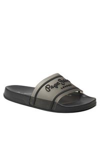 Pepe Jeans Klapki Slider Translucent W PLS70147 Czarny. Kolor: czarny