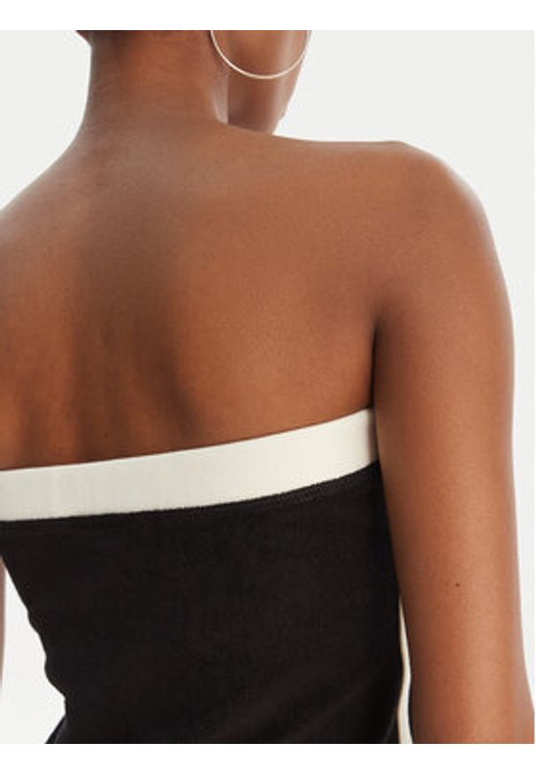 Juicy Couture Top Applique Terry JCWSC126314 Czarny Slim Fit. Kolor: czarny. Materiał: bawełna