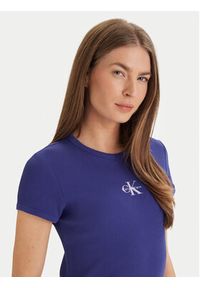 Calvin Klein Jeans Sukienka codzienna Monologo Baby LV047F241G Fioletowy Slim Fit. Okazja: na co dzień. Kolor: fioletowy. Materiał: bawełna. Typ sukienki: proste. Styl: casual #2