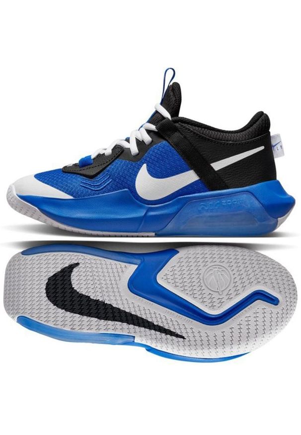 Buty do koszykówki Nike Air Zoom Coossover Jr DC5216 401 niebieskie niebieskie. Kolor: niebieski. Materiał: guma, tkanina, syntetyk. Szerokość cholewki: normalna. Model: Nike Zoom. Sport: koszykówka