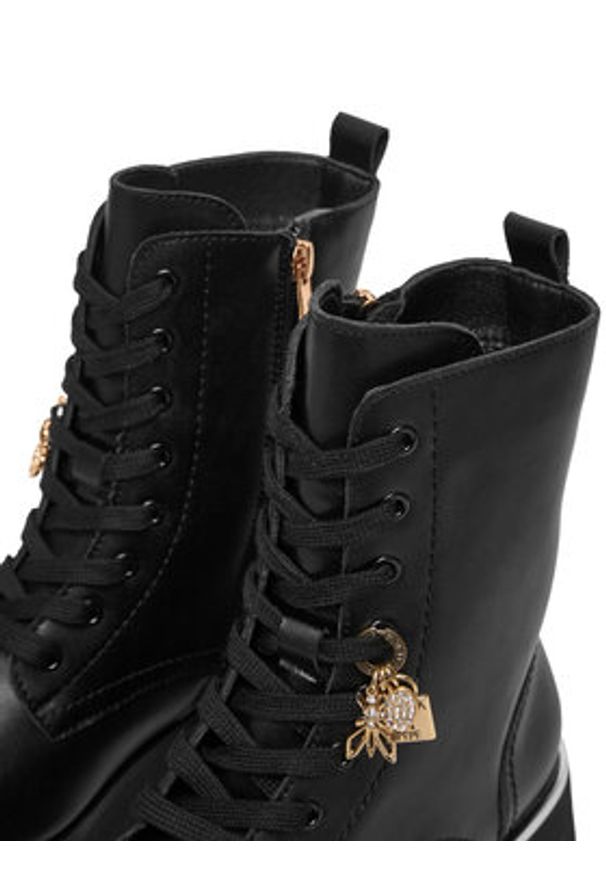 Patrizia Pepe Trzewiki PPJ977.31 Czarny. Kolor: czarny. Materiał: skóra