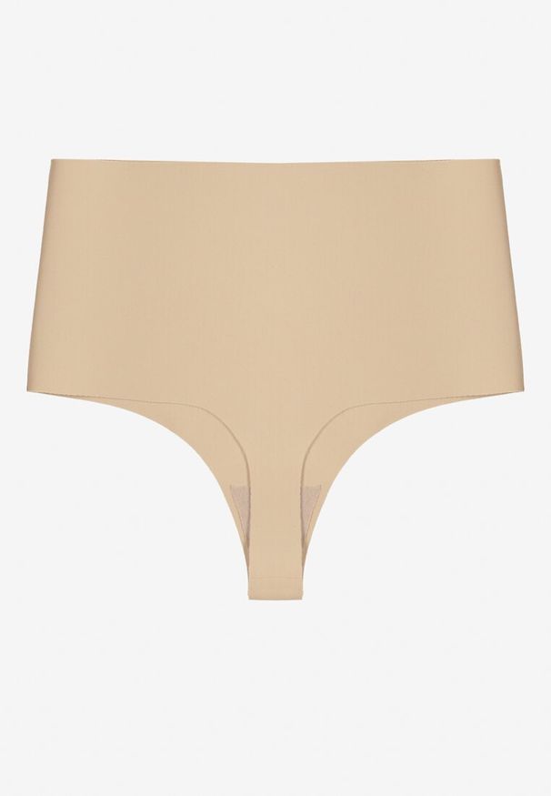 Renee - Beżowe Bezszwowe Majtki High Waist Kolunea. Stan: podwyższony. Kolor: beżowy