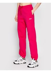 MSGM Spodnie dresowe 3341MDP500 227799 Różowy Regular Fit. Kolor: różowy. Materiał: bawełna, dresówka