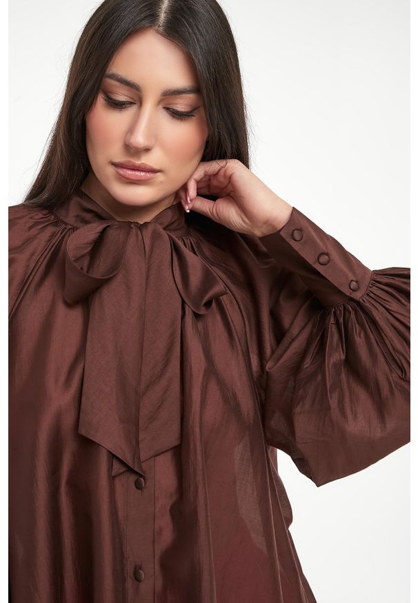 Twinset Milano - Koszula damska satynowa TWINSET ACTITUDE. Materiał: satyna