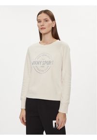 DKNY Sport Bluza DP3T9561 Beżowy Regular Fit. Kolor: beżowy. Materiał: syntetyk. Styl: sportowy #1