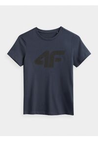 4f - T-shirt chłopięcy (122-164). Kolor: niebieski. Materiał: bawełna, materiał #1