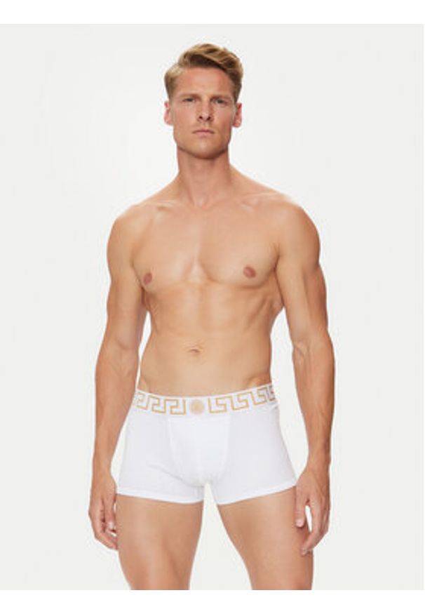 VERSACE - Versace Komplet 2 par bokserek AU10181 1A10011 Biały. Kolor: biały. Materiał: bawełna