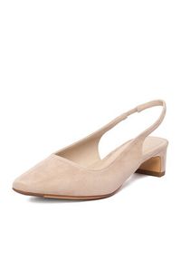 Gino Rossi - GINO ROSSI Czółenka EO-GL69-280-1 Beżowy. Kolor: beżowy. Materiał: zamsz, skóra #8