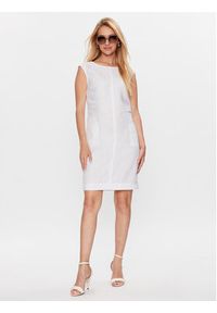 Tatuum Sukienka codzienna Sonatko 1 T2309.207 Biały Slim Fit. Okazja: na co dzień. Kolor: biały. Materiał: len. Typ sukienki: proste. Styl: casual