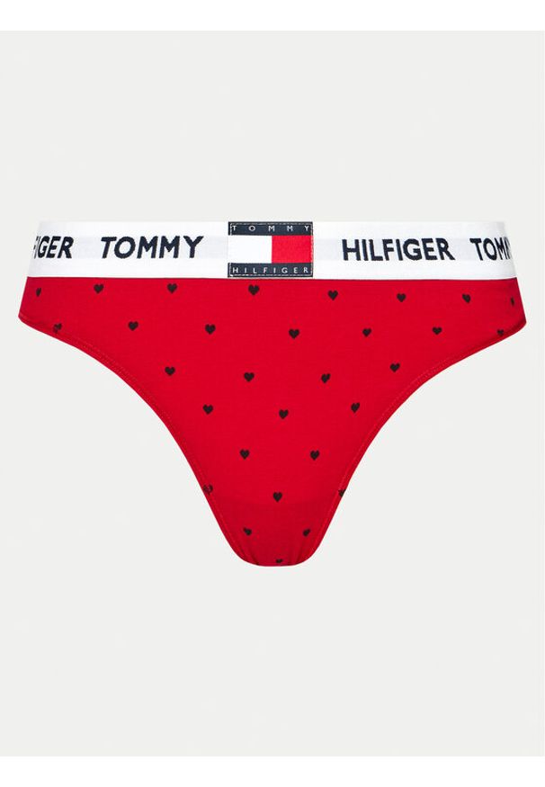 TOMMY HILFIGER - Tommy Hilfiger Stringi UW0UW05656 Czerwony. Kolor: czerwony. Materiał: bawełna