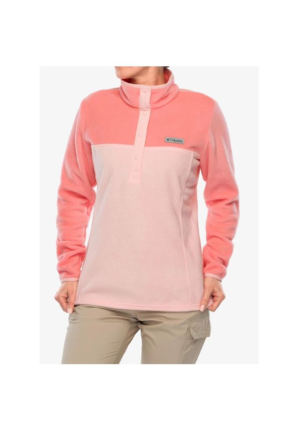 columbia - Bluza turystyczna damska Columbia Benton Springs Half Snap Pull Over II. Kolor: różowy