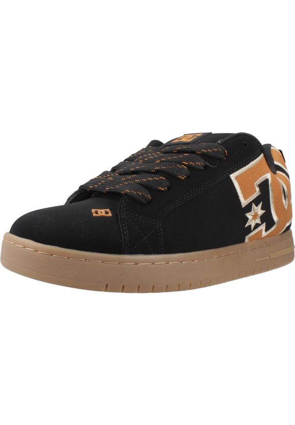 DC Shoes - Buty skórzane dla Mężczyzn COURT GRAFFIK. Zapięcie: sznurówki. Kolor: czarny. Materiał: skóra. Szerokość cholewki: normalna. Sport: turystyka piesza