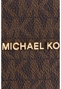 Michael Kors - MICHAEL KORS Brązowa shopperka Voyager. Kolor: brązowy. Materiał: skórzane #8