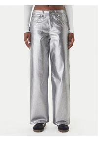 Adidas - adidas Jeansy Firebird KD2922 Srebrny Loose Fit. Kolor: srebrny #1