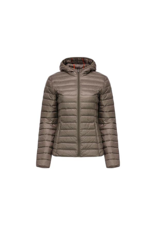 Jott - Damska kurtka puchowa JOTT Cloe. Kolor: wielokolorowy, beżowy, brązowy. Materiał: puch. Sezon: zima. Sport: narciarstwo