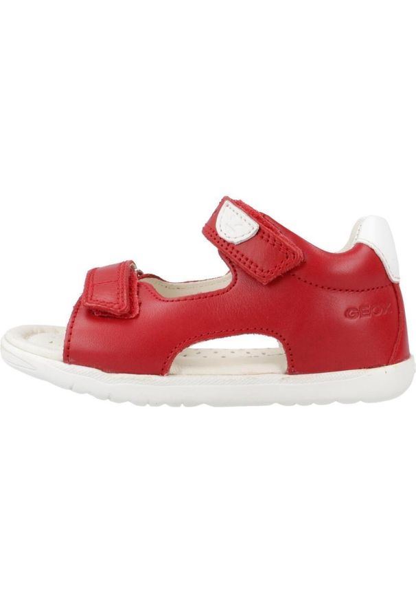 Geox - Sandały GEOX B SANDAL MACCHIA BOY Czerwony. Kolor: czerwony. Materiał: syntetyk, skóra. Sezon: lato