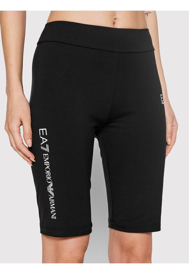 EA7 Emporio Armani Szorty sportowe 6LTS51 TJ01Z 1200 Czarny Slim Fit. Kolor: czarny. Materiał: bawełna